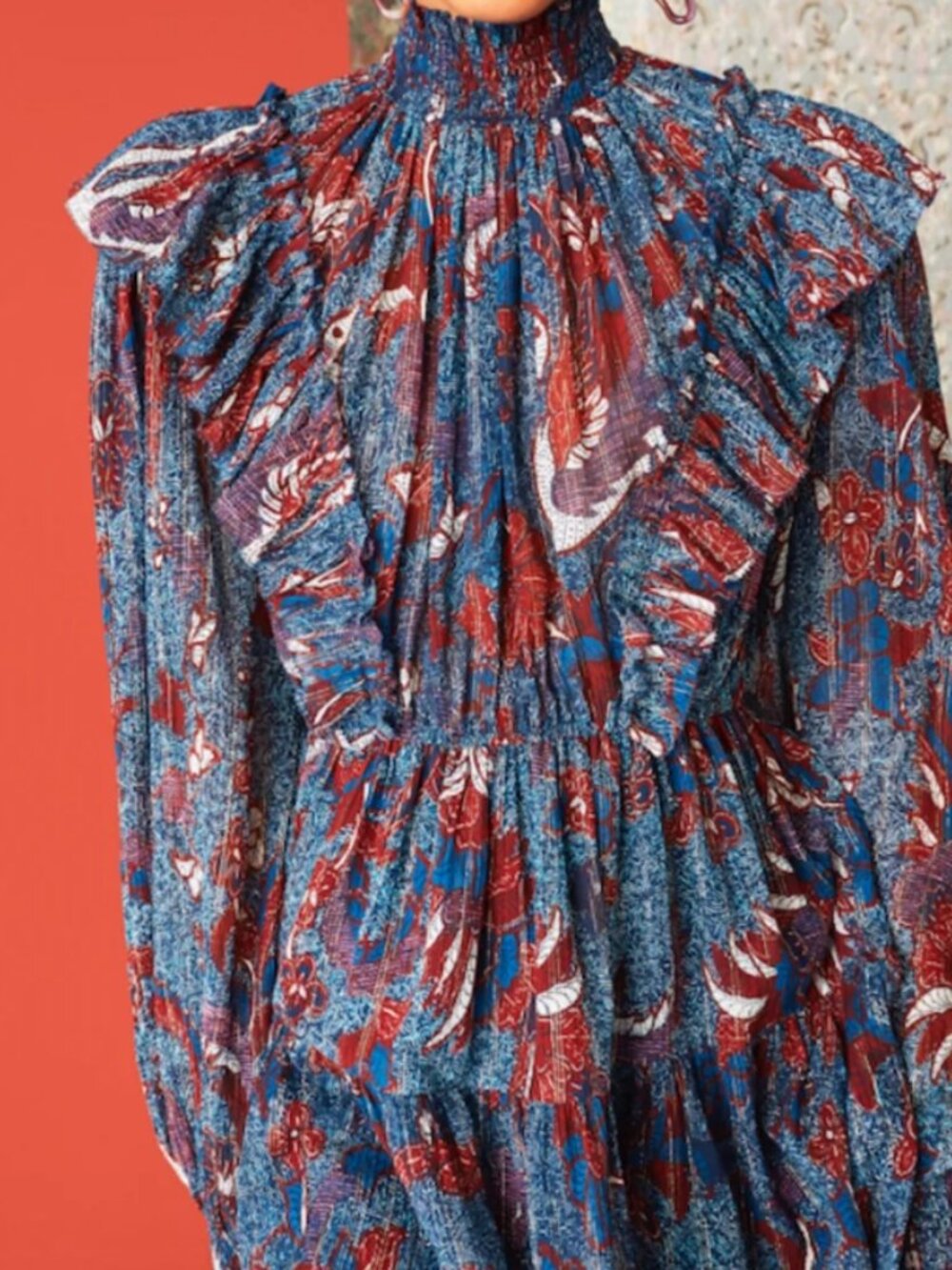NWOT Fall 2018 ULLA JOHNSON Vienne Mini Dress in Azul S $550 - Picture 2 of 7